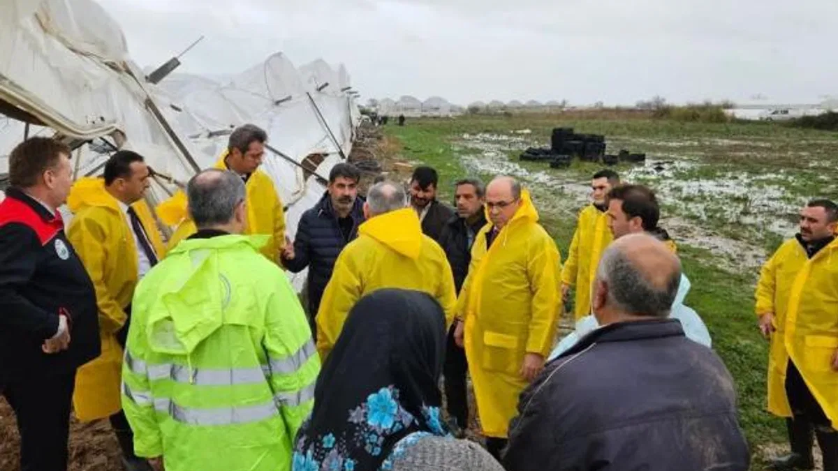 Antalya'daki seralarda hasar tespit için Bakanlık devrede