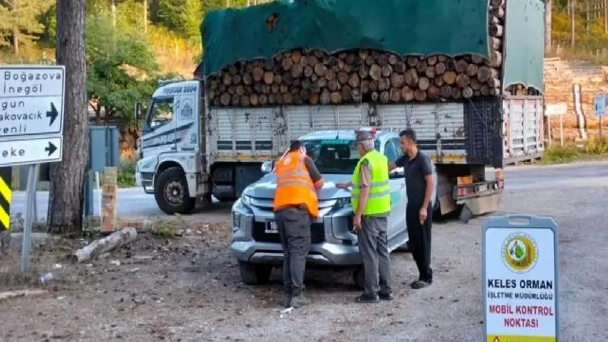 Bursa’da eş zamanlı orman emvali kontrolü