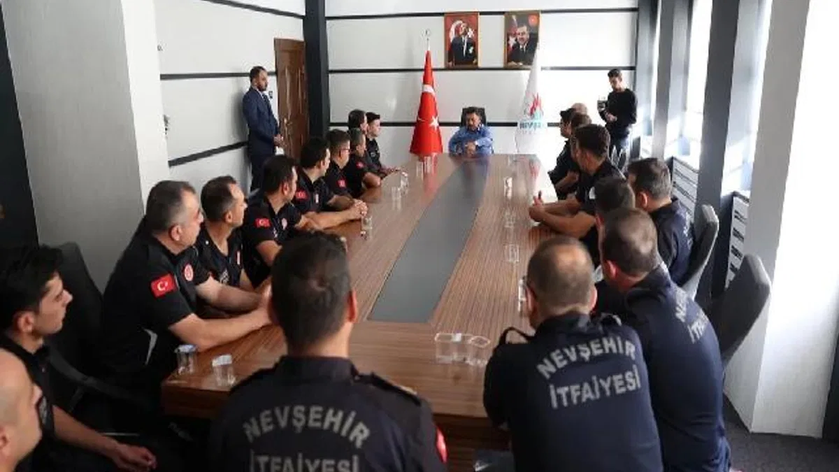 Nevşehir itfaiyesinden Başkan Arı'ya ziyaret