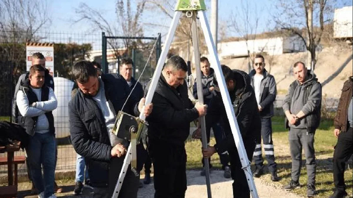 BASKİ’den personele yüksekte çalışma eğitimi