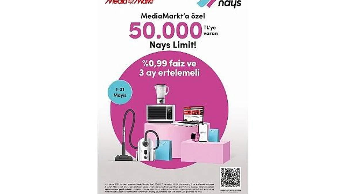 MediaMarkt, Nays iş birliği ile teknoloji alışverişinde 50.000 TL'ye kadar Özel Nays Limit!