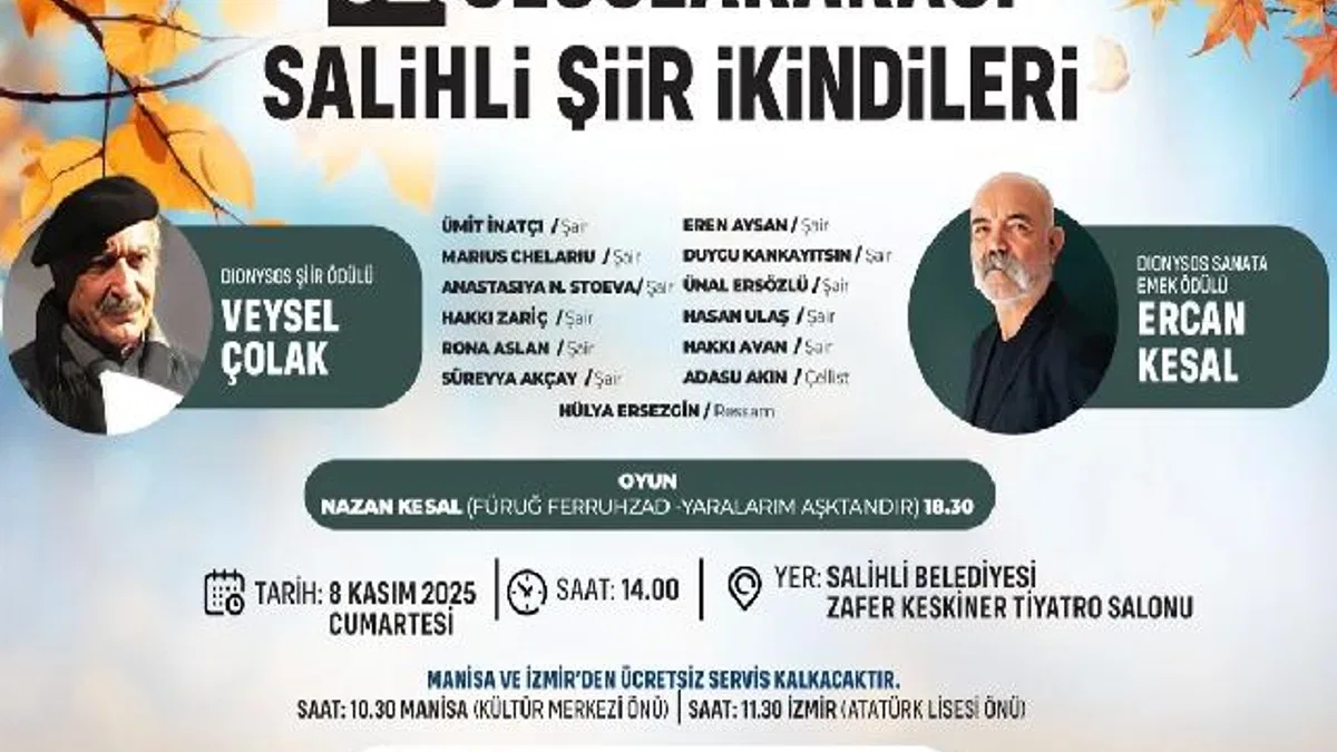 Manisa Salihli 'Şiir İkindileri'nde buluşacak