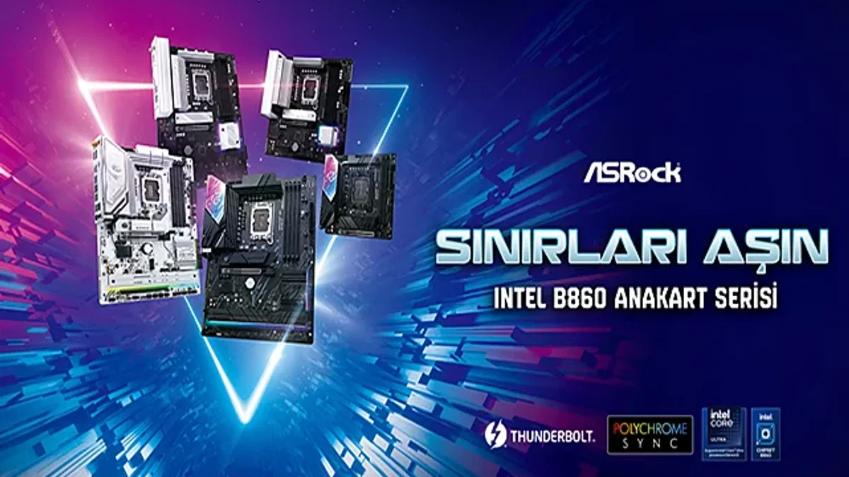 ASRock Yeni Intel B860/H810 Anakart Serisini Duyurdu