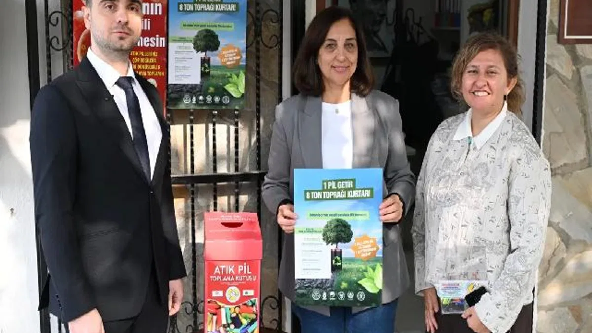 Manisa’da 1 kilogram atık pil getirene zeytin fidanı hediye