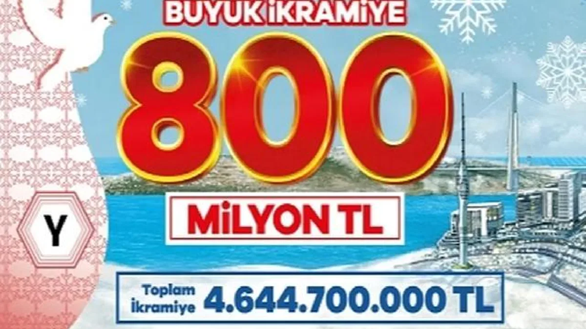 800 milyon TL ikramiyeli yılbaşı biletleri dağıtıma çıkıyor