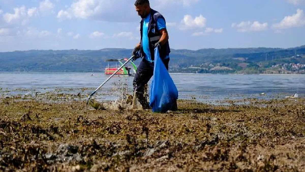 Sapanca çevresinden 2 ton çöp çıktı