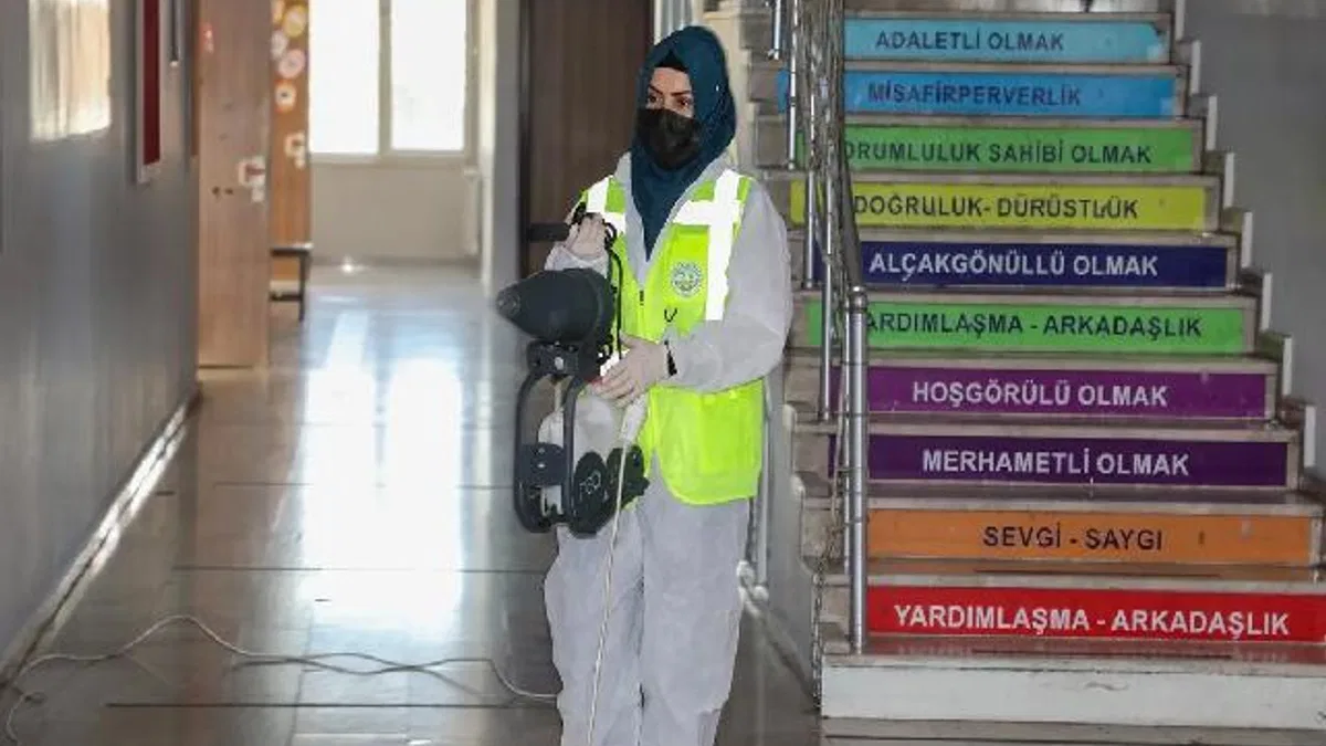 Kayseri Talas'ta eğitimde hijyen seferberliği