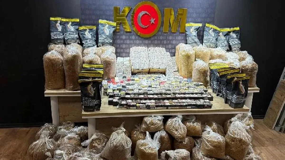 Kahramanmaraş’ta kaçakçılık operasyonu: 1.400 paket sigara ve 280 kilo tütün ele geçirildi