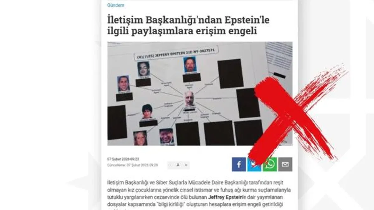 İletişim'den "Epstein paylaşımlarına erişim engeli" iddiasına yanıt