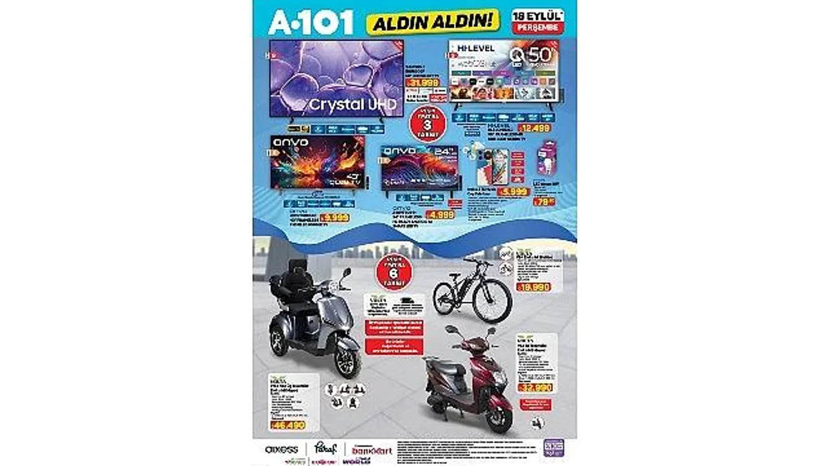 Yeni Nesil Mobilite Ürünleri 18 Eylül'de A101 Mağazalarında