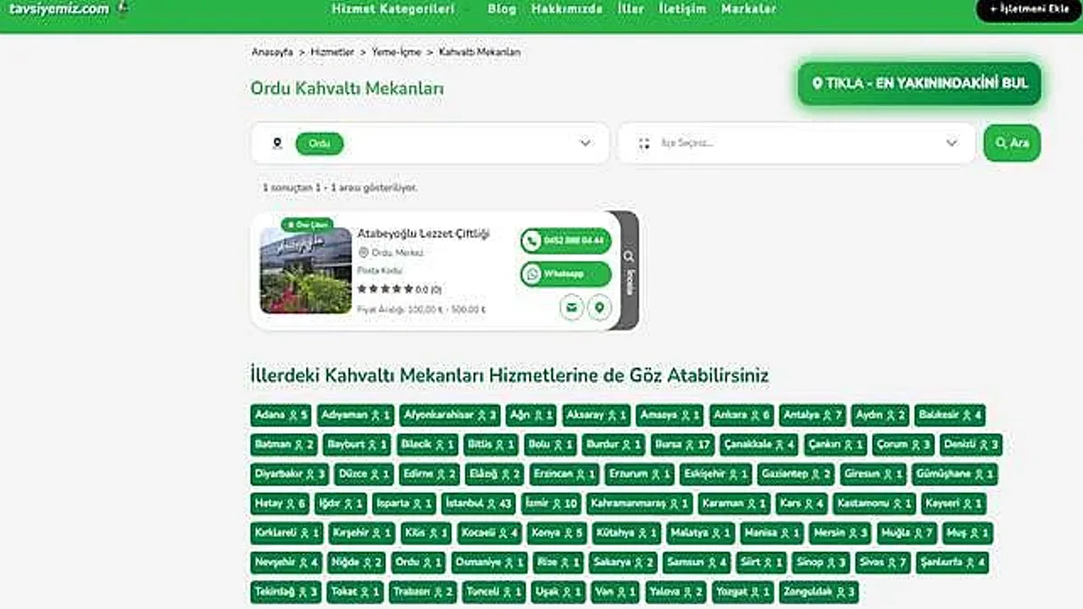 Ordu Kahvaltı Mekanları — Mavi ve Yeşilin Buluştuğu Boztepe Eteğinde Bir Sabah Keyfi