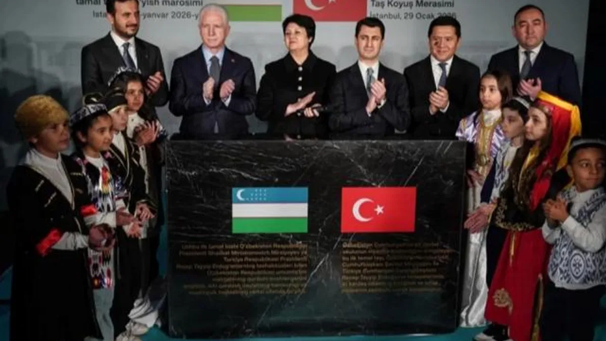 Türkiye’deki Özbekistan Devlet Okulu’nun yapımına yönelik 'Taş Koyuş' merasimi düzenlendi