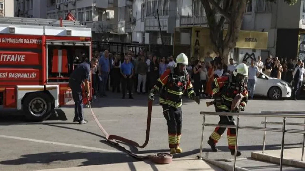 Mersin Büyükşehir’de yangın tatbikatı