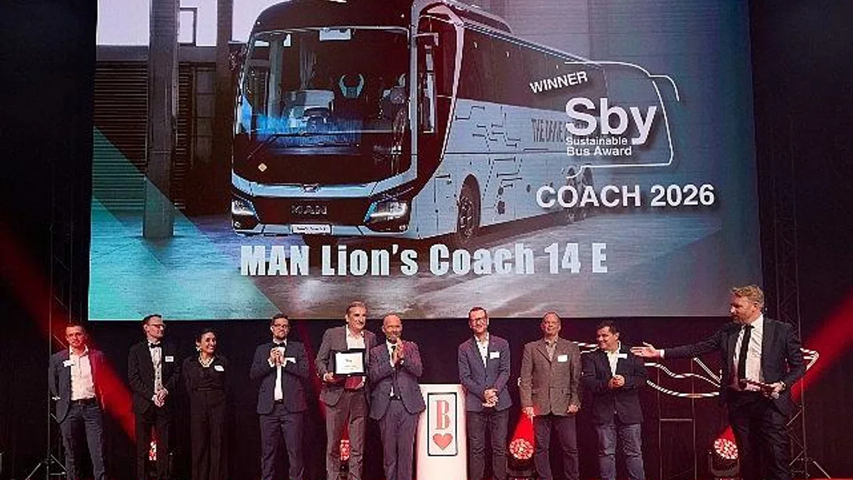 MAN Lion's Coach E, "2026 Yılının Sürdürülebilir Otobüsü" seçildi