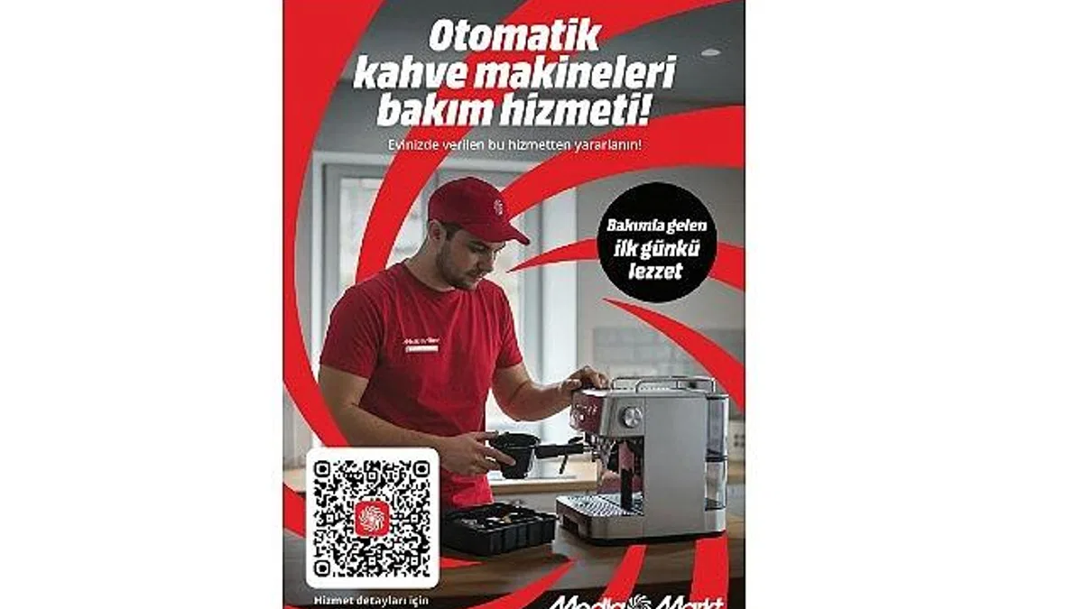 MediaMarkt Türkiye'den evde otomatik kahve makinesi bakım hizmeti!