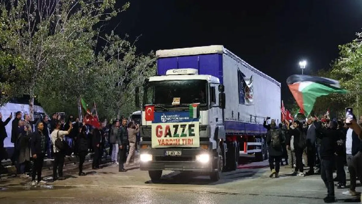 Kocaeli'nin ilk yardım tırları Gazze’ye uğurlandı