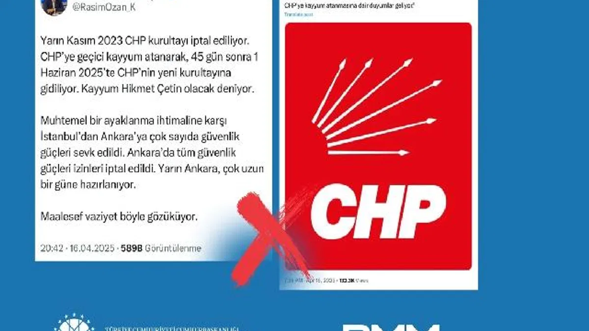 'CHP'ye kayyum atanıyor' iddiaları manipülasyon!