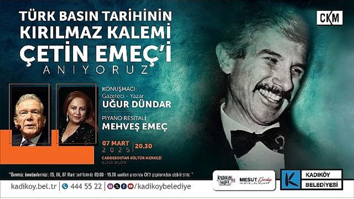Çetin Emeç Kadıköy'de Anılacak