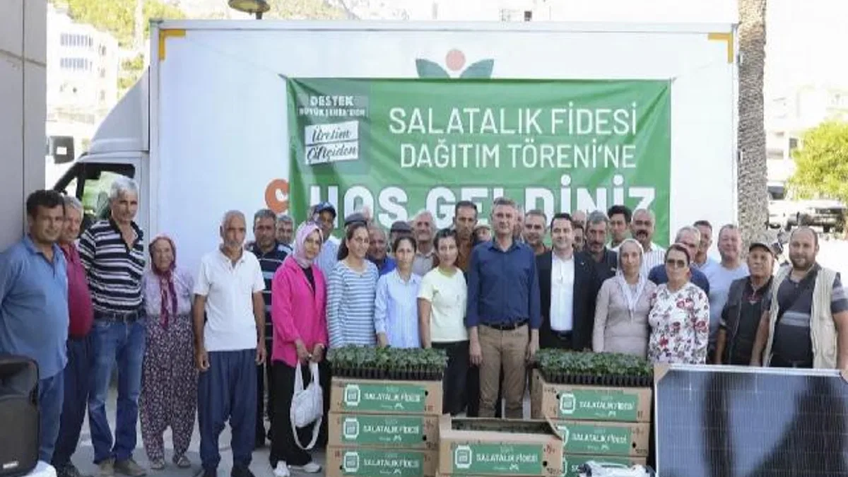 Aydıncık’ta üreticiye Büyükşehir desteği