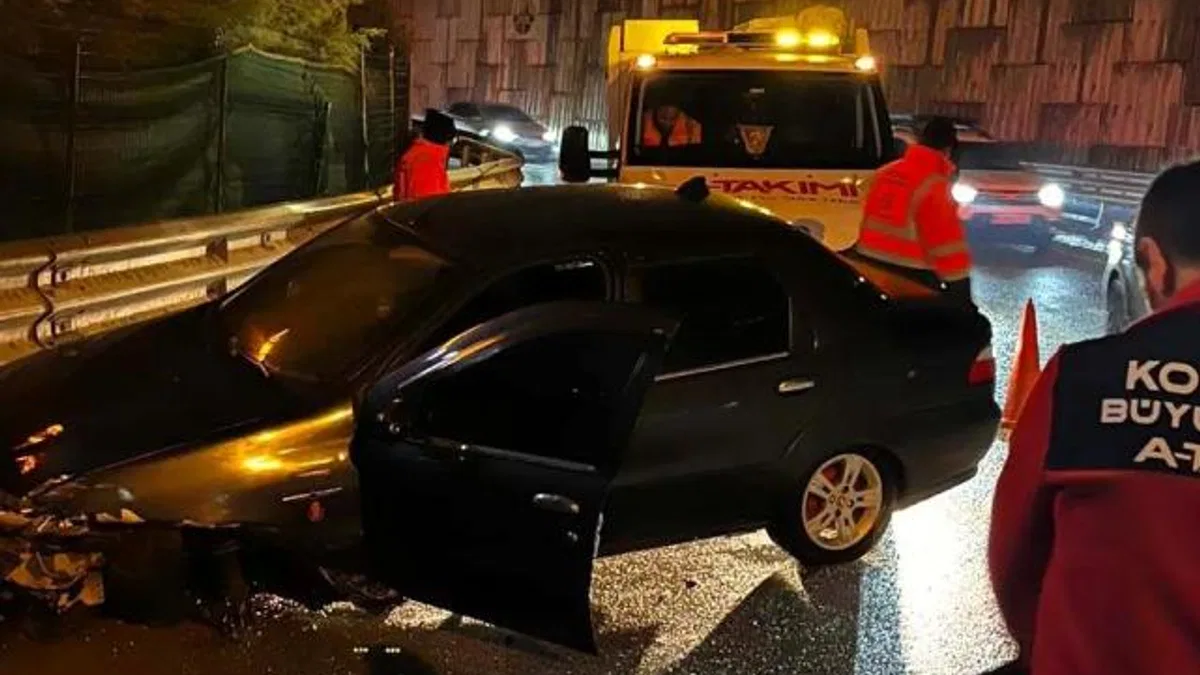 Kocaeli  A Takımı'ndan kazaya anında müdahale